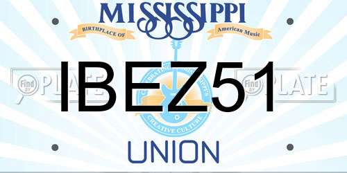 IBEZ51 Mississippi License Plate