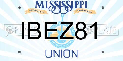 IBEZ81 Mississippi License Plate