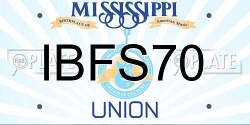 IBFS70 Mississippi License Plate