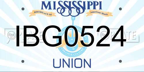 IBG0524 Mississippi License Plate