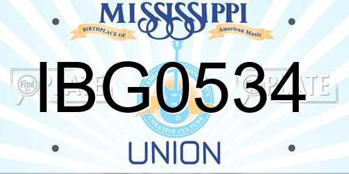 IBG0534 Mississippi License Plate