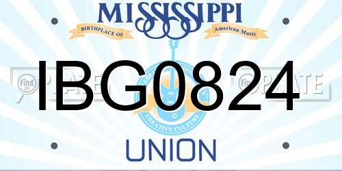 IBG0824 Mississippi License Plate