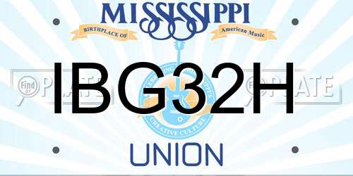 IBG32H Mississippi License Plate