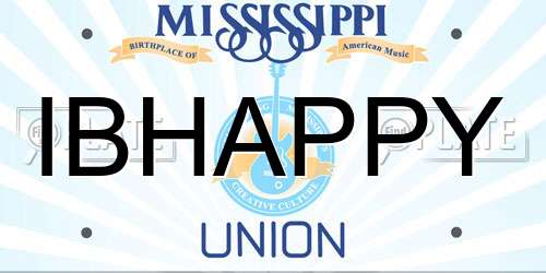 IBHAPPY Mississippi License Plate