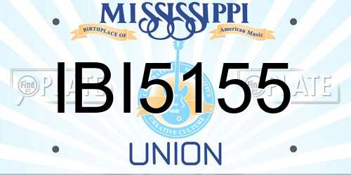 IBI5155 Mississippi License Plate