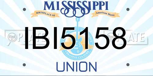 IBI5158 Mississippi License Plate