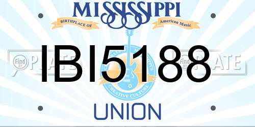 IBI5188 Mississippi License Plate