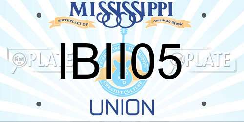 IBII05 Mississippi License Plate