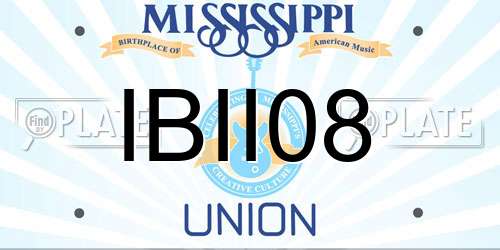 IBII08 Mississippi License Plate