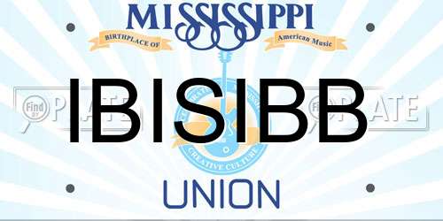 IBISIBB Mississippi License Plate