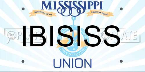 IBISISS Mississippi License Plate
