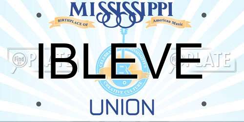 IBLEVE Mississippi License Plate