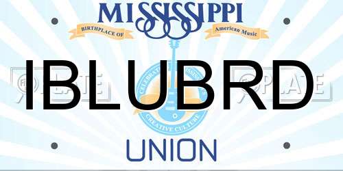 IBLUBRD Mississippi License Plate