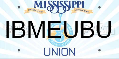 IBMEUBU Mississippi License Plate
