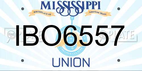 IBO6557 Mississippi License Plate