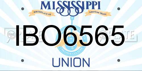 IBO6565 Mississippi License Plate