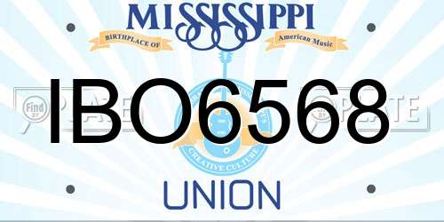 IBO6568 Mississippi License Plate