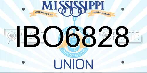 IBO6828 Mississippi License Plate