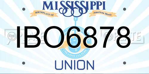 IBO6878 Mississippi License Plate