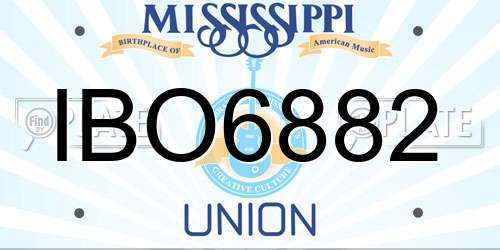 IBO6882 Mississippi License Plate