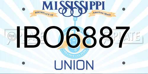 IBO6887 Mississippi License Plate