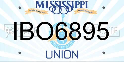 IBO6895 Mississippi License Plate