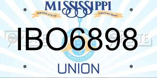 IBO6898 Mississippi License Plate