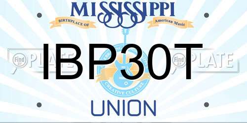 IBP30T Mississippi License Plate