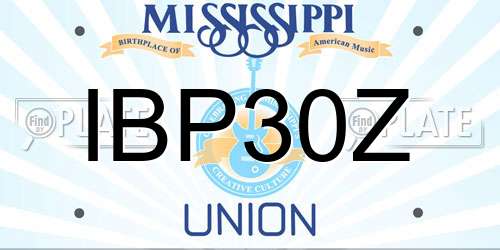 IBP30Z Mississippi License Plate