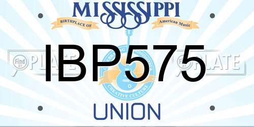 IBP575 Mississippi License Plate