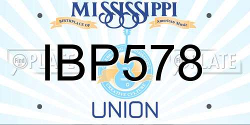IBP578 Mississippi License Plate
