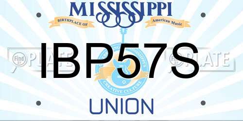 IBP57S Mississippi License Plate
