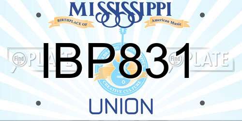 IBP831 Mississippi License Plate