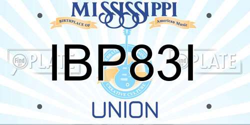 IBP83I Mississippi License Plate