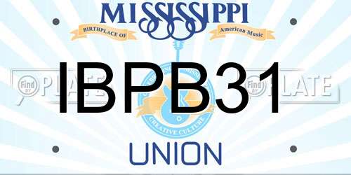 IBPB31 Mississippi License Plate