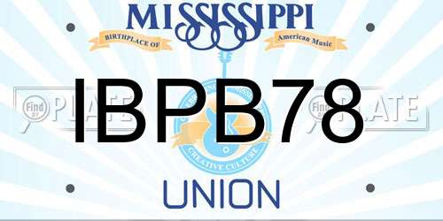 IBPB78 Mississippi License Plate