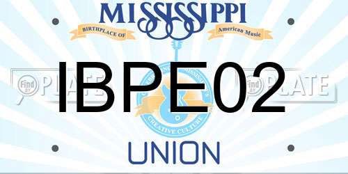 IBPE02 Mississippi License Plate