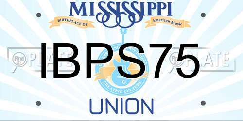IBPS75 Mississippi License Plate