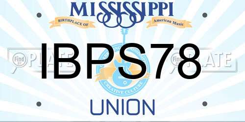 IBPS78 Mississippi License Plate