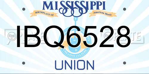 IBQ6528 Mississippi License Plate