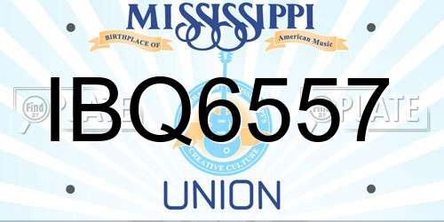 IBQ6557 Mississippi License Plate