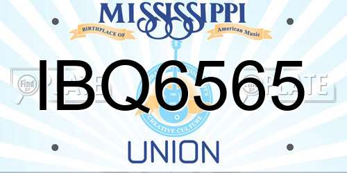 IBQ6565 Mississippi License Plate