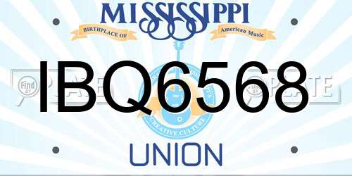 IBQ6568 Mississippi License Plate