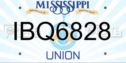 IBQ6828 Mississippi License Plate