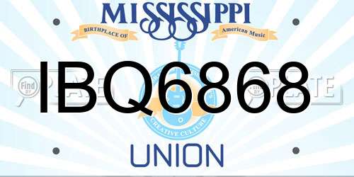 IBQ6868 Mississippi License Plate