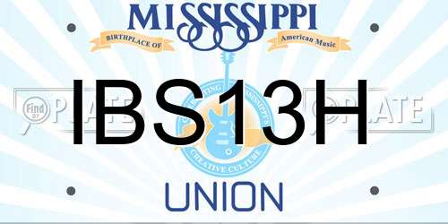 IBS13H Mississippi License Plate