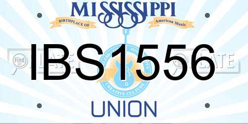 IBS1556 Mississippi License Plate