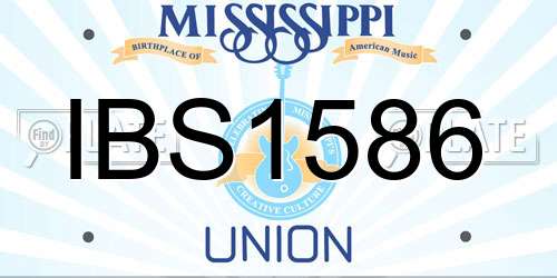 IBS1586 Mississippi License Plate