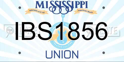 IBS1856 Mississippi License Plate