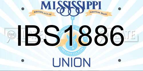 IBS1886 Mississippi License Plate